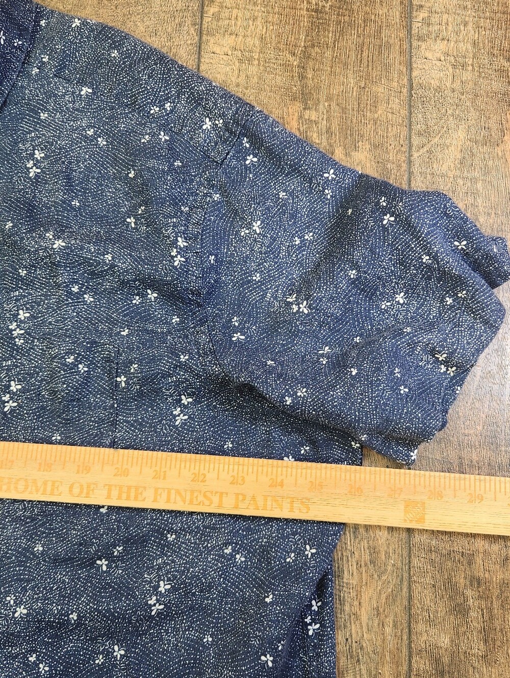 UNTUCKit LinenShirt Men's XXL Blue Floral Short Sleeve Button Front Hopper SS - Picture 4 of 6